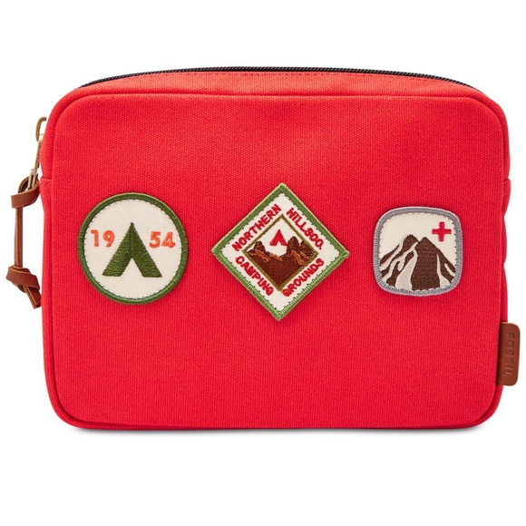 Fossil Handbags - Fossil Patches Pouch in Red NWT